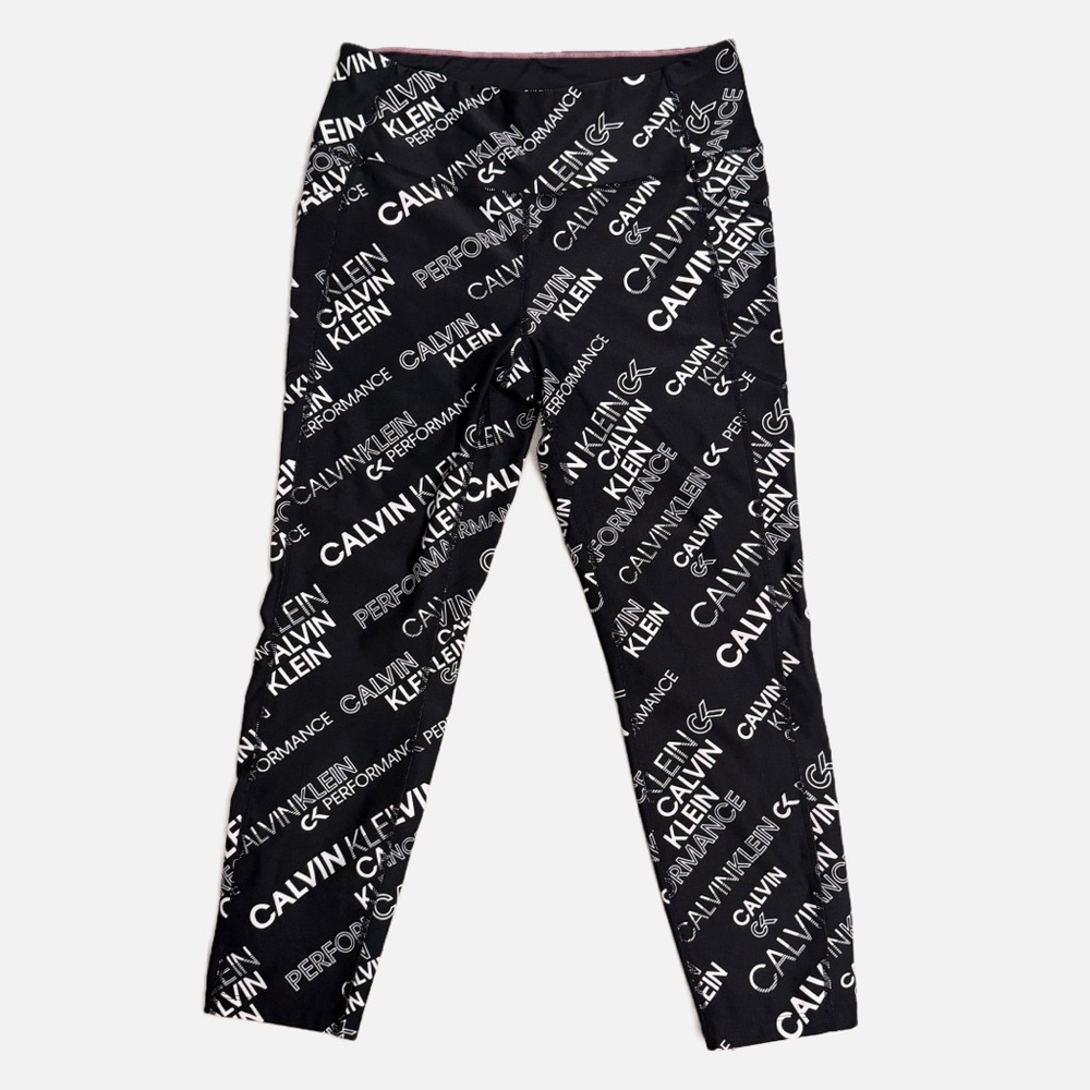 Calvin Klein‎ Leggings Women's Large Athleisure Sporty Athletic Streetwear Logo